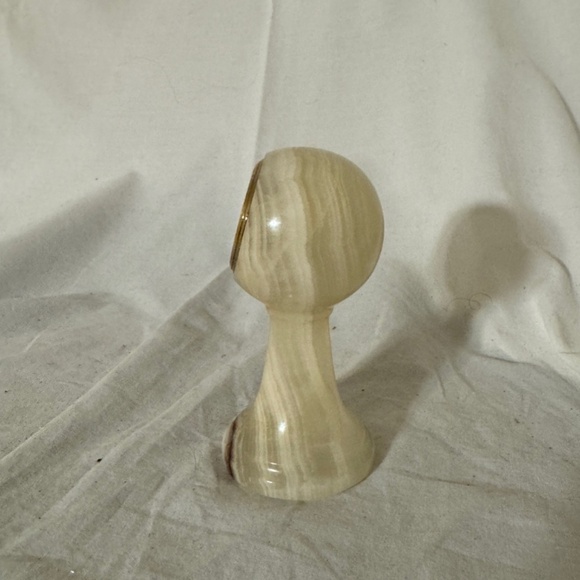 Unbranded Vintage White Onyx Marble Table Desktop Clock - Picture 2 of 8